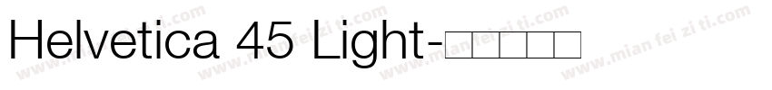 Helvetica 45 Light字体转换